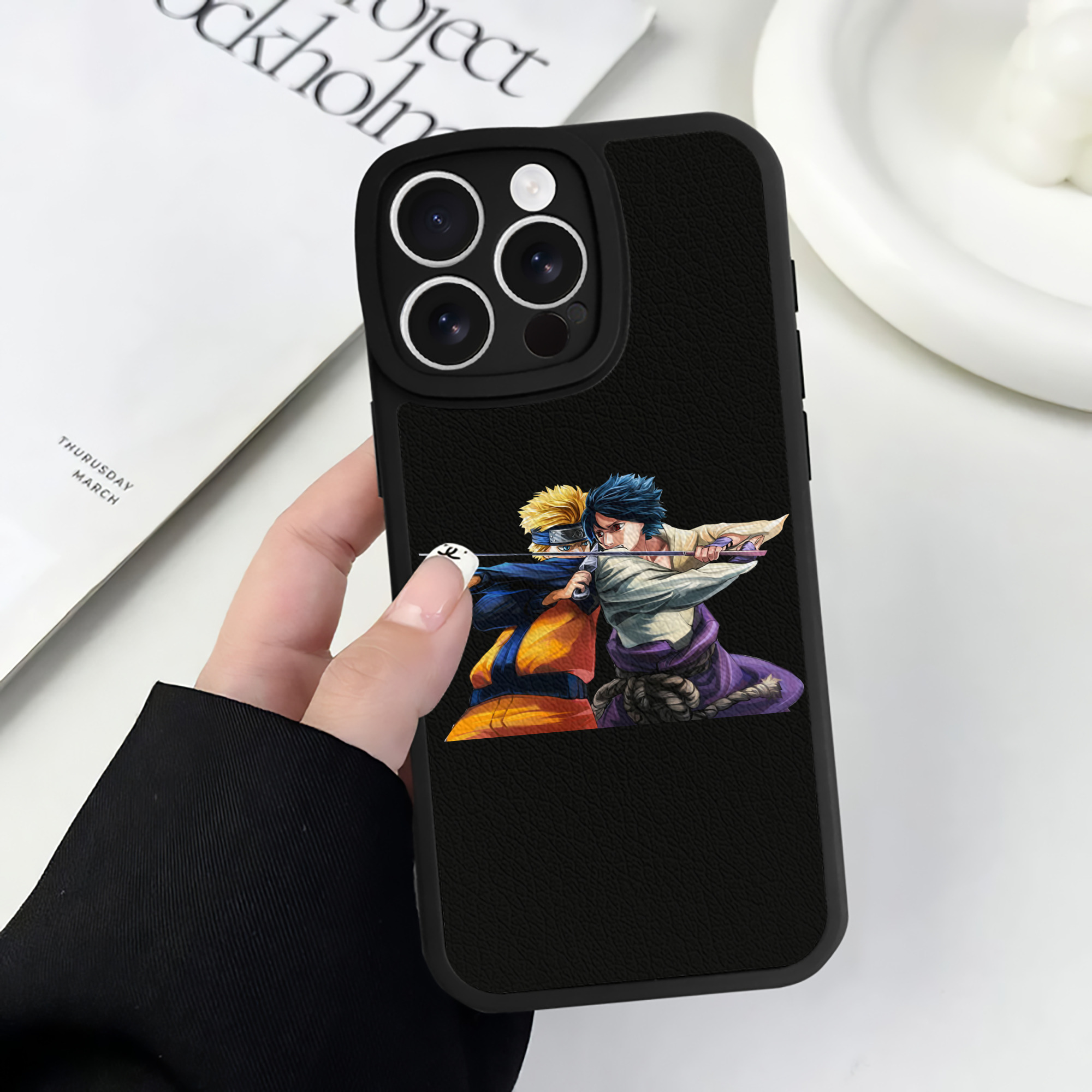 （画像用） NARUTO -ナルト- うずまき ナルト Uzumaki Naruto 【iPhone 16シリーズ対応】シリコンスマホケース（レザー調） 材質：シリコン